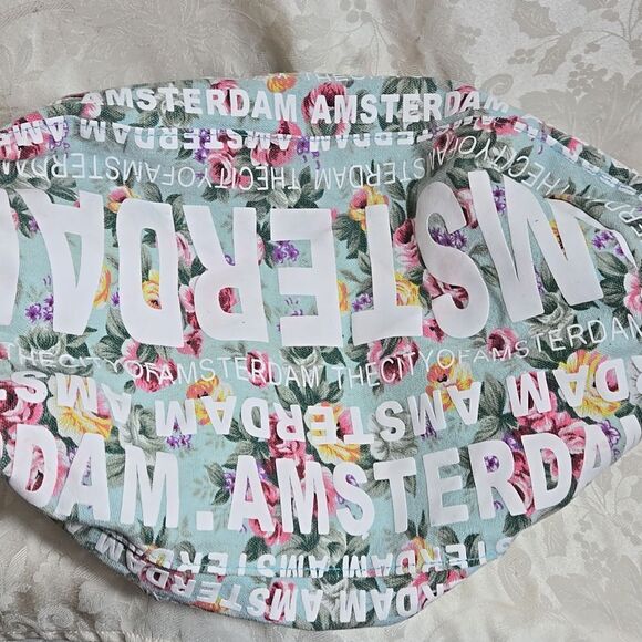 Robin Ruth Light Blue Floral Amsterdam Print Multicolor Shoulder Hobo Bag - Picture 6 of 7